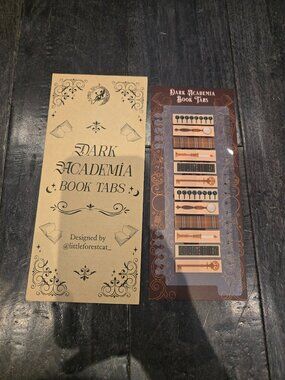 FairyLoot Dark Academia Book Tabs | Brown/Tan